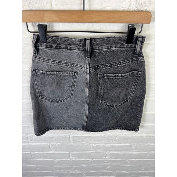 Pacsun Women's Two Tone Denim Mini Skirt Regular Fit Black/Gray Size 25 - Picture 6 of 9